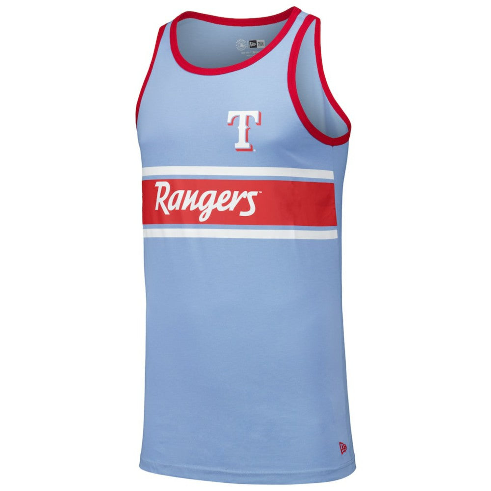 Texas Rangers Jersey Ringer Tank Top - Light Blue | New Era