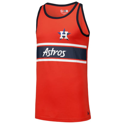 Houston Astros Jersey Ringer Tank Top - Orange | New Era