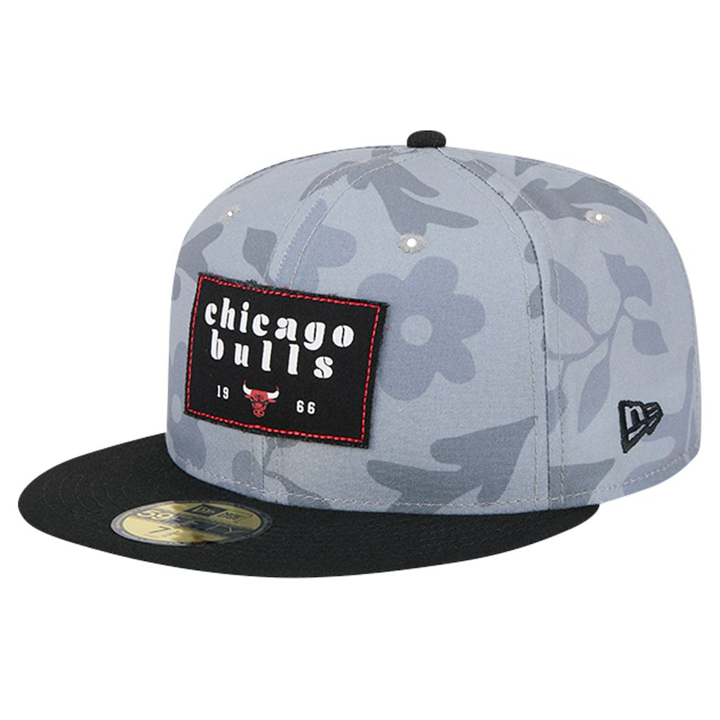 Chicago Bulls Palm Fronds 2-Tone 59FIFTY Fitted Hat - Gray | New Era sale