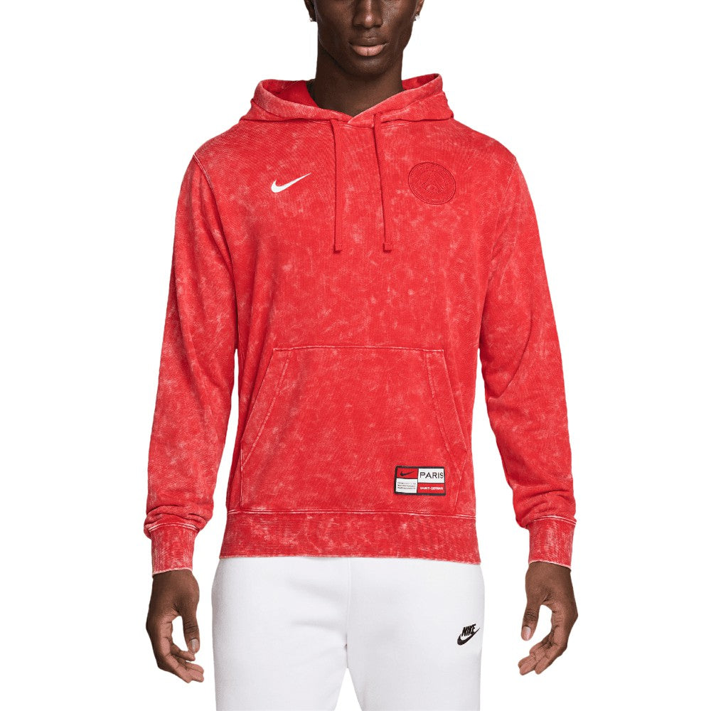 Paris Saint-Germain Club Washed Pullover Hoodie - Red | Nike on sale