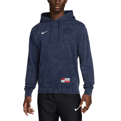 Paris Saint-Germain Club Washed Pullover Hoodie - Navy | Nike online