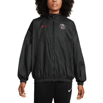 Paris Saint-Germain Women's Essential Windrunner Full-Zip Jacket - Black | Nike cheap