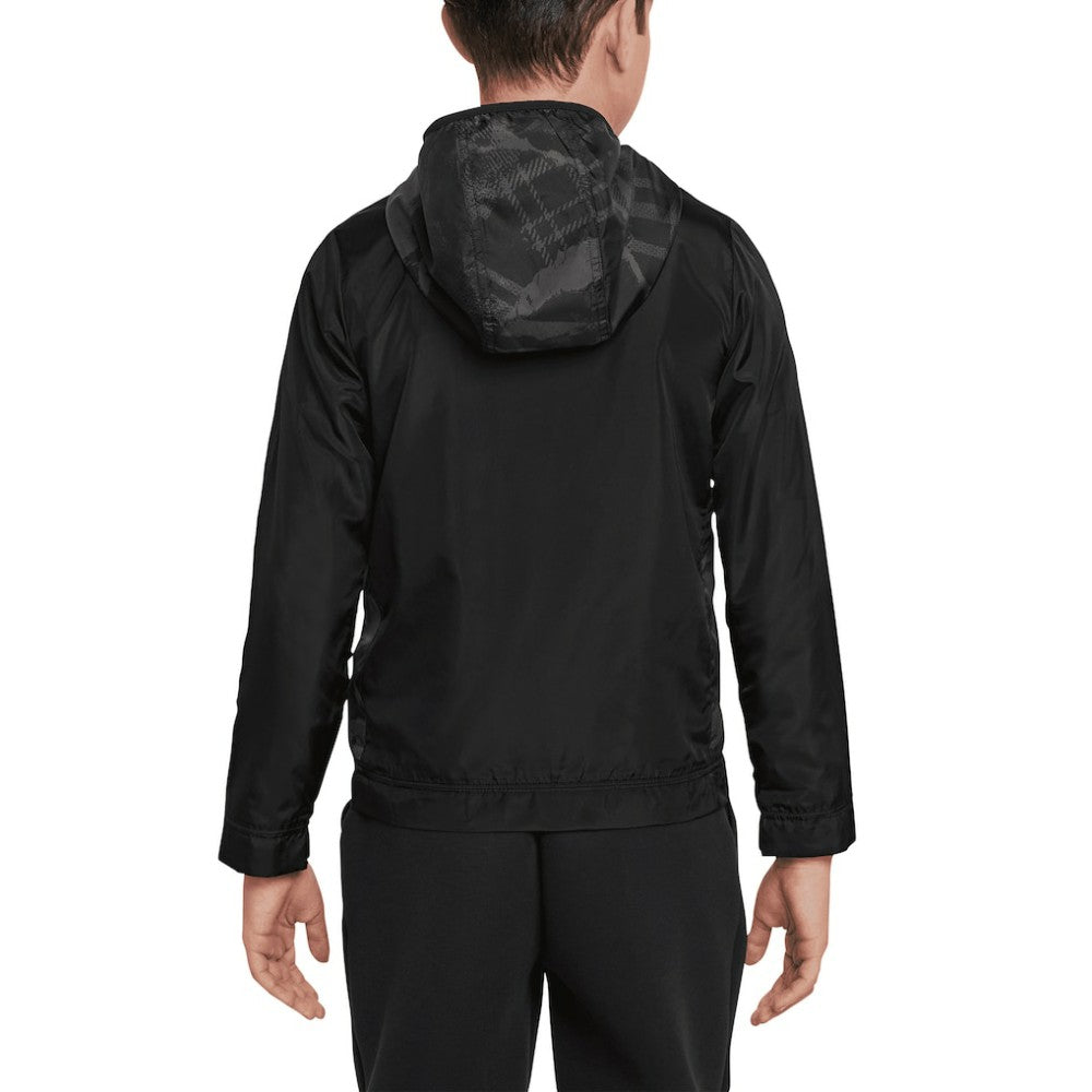 Chelsea Youth Amplify Windrunner Anorak Half-Zip Hoodie Jacket - Black | Nike shop