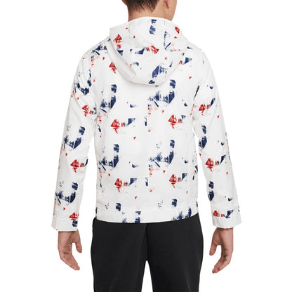 Paris Saint-Germain Youth Amplify Anorak Half-Zip Hoodie Jacket - White | Nike discount