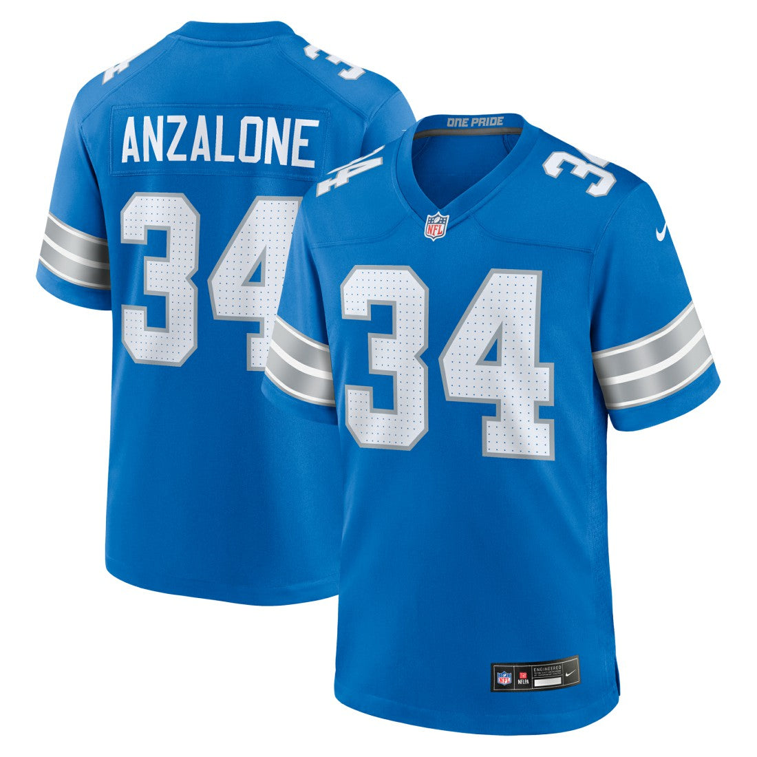 Alex Anzalone Detroit Lions Game Jersey - Blue | Nike on sale