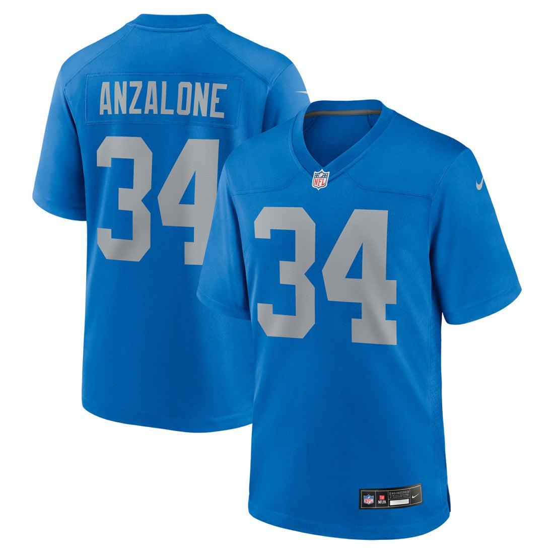 Alex Anzalone Detroit Lions Alternate Game Jersey - Blue | Nike sale