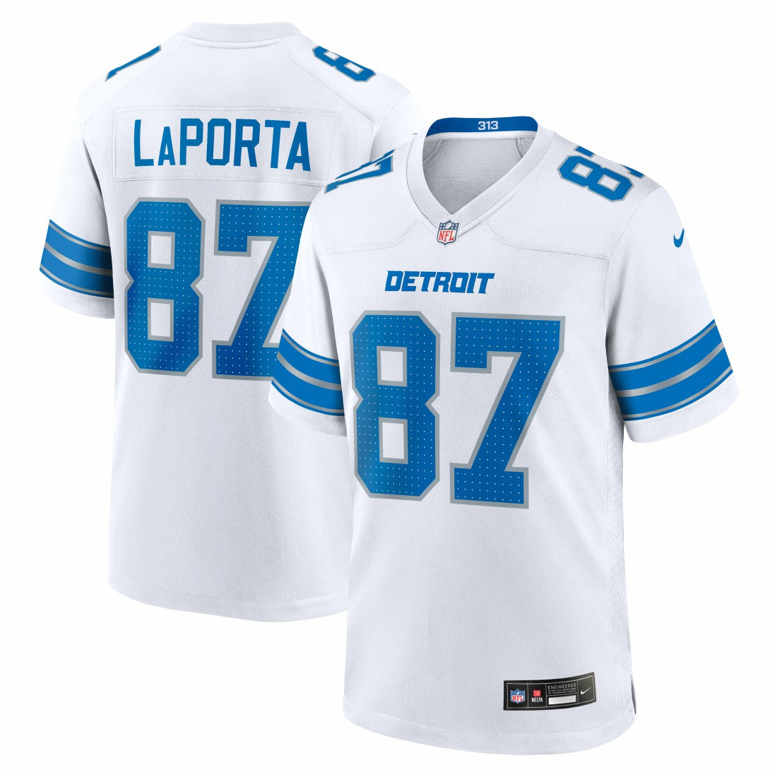 Sam LaPorta Detroit Lions White Game Jersey - White | Nike online