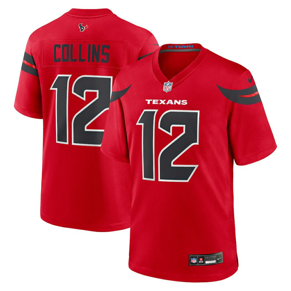Nico Collins Houston Texans Alternate Game Jersey - Red | Nike for sale