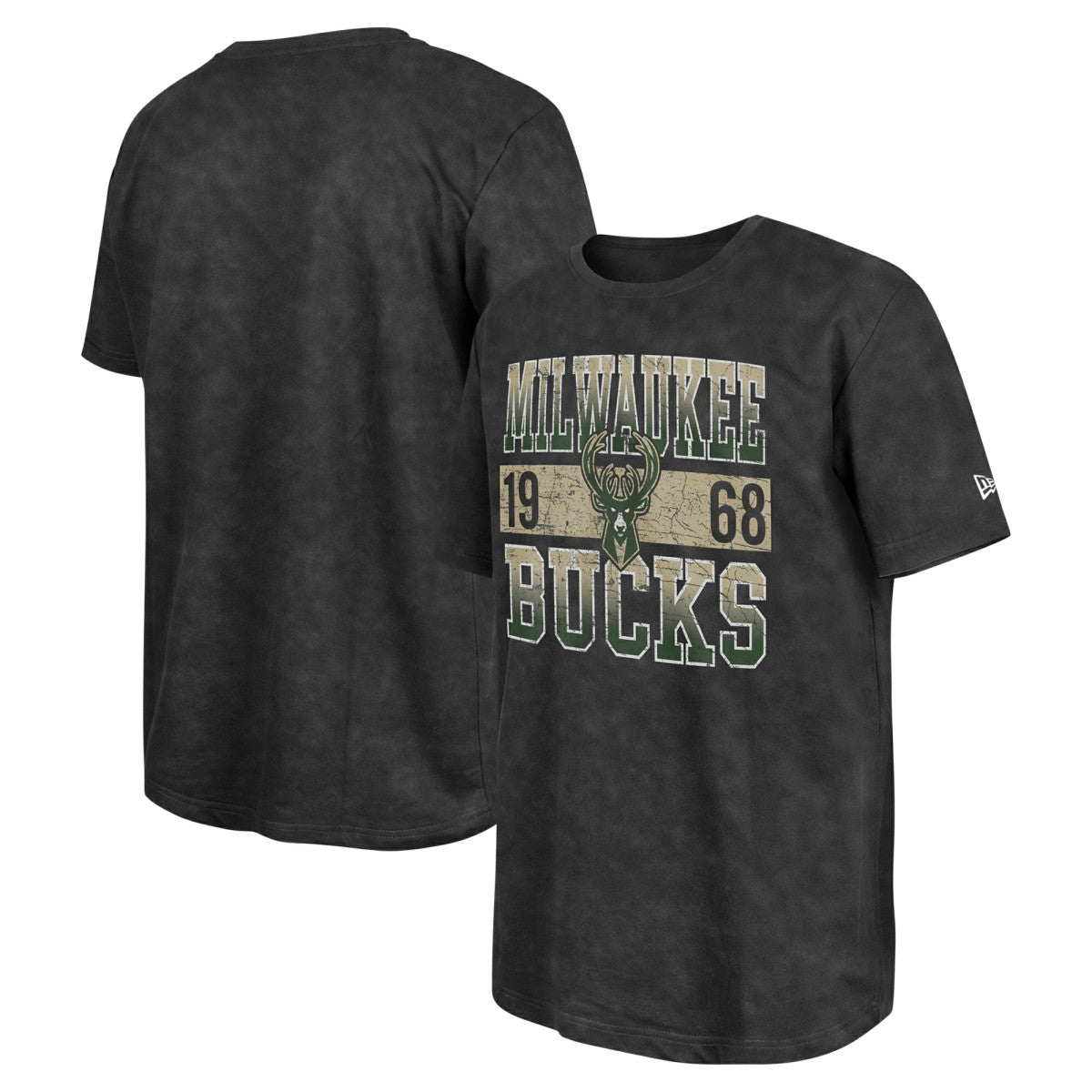 Milwaukee Bucks Enzyme Washed Oversized T-Shirt - Black | New Era outlet