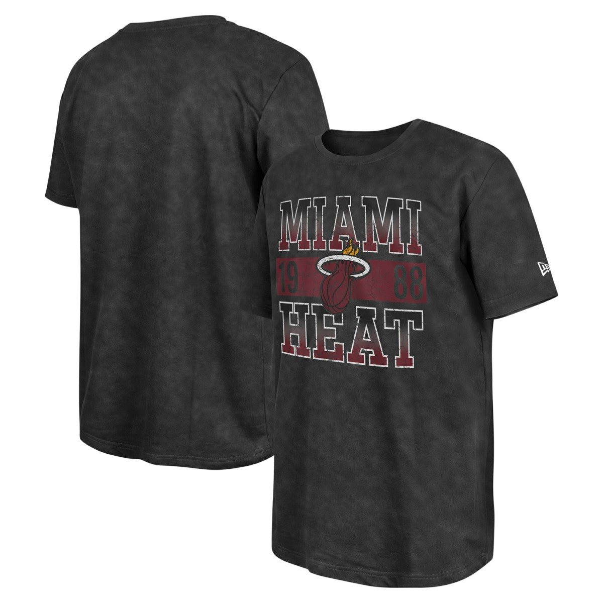 Miami Heat Enzyme Washed Oversized T-Shirt - Black | New Era discount