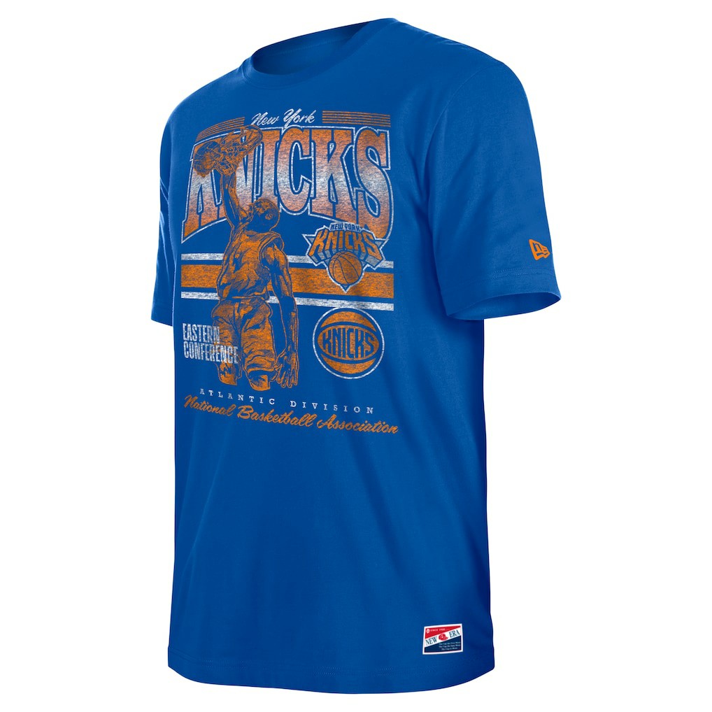 New York Knicks Enzyme Wash Oversized T-Shirt - Blue | New Era online