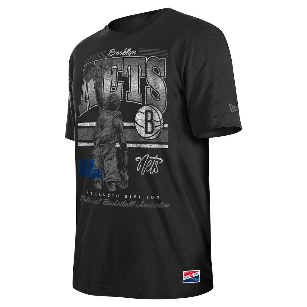 Brooklyn Nets Enzyme Wash Oversized T-Shirt - Black | New Era online