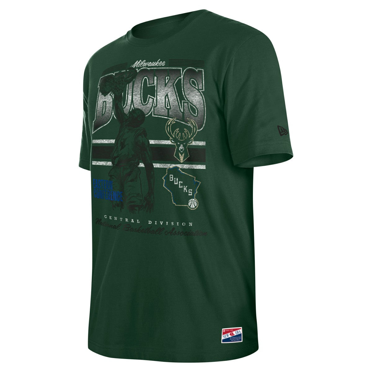 Milwaukee Bucks Enzyme Wash Oversized T-Shirt - Hunter Green | New Era discount