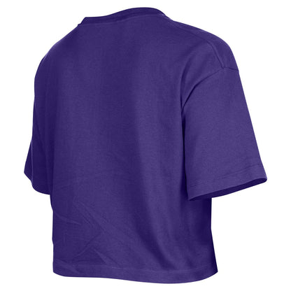 Los Angeles Lakers Women's Oversized Boxy Crop T-Shirt - Purple | New Era cheap