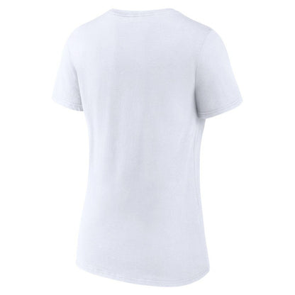 Detroit Tigers Women's Love Wins V-Neck T-Shirt - White