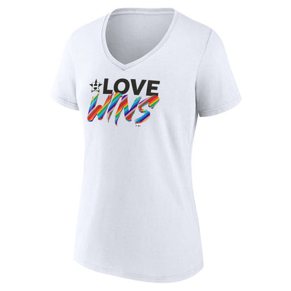 Houston Astros Women's Love Wins V-Neck T-Shirt - White