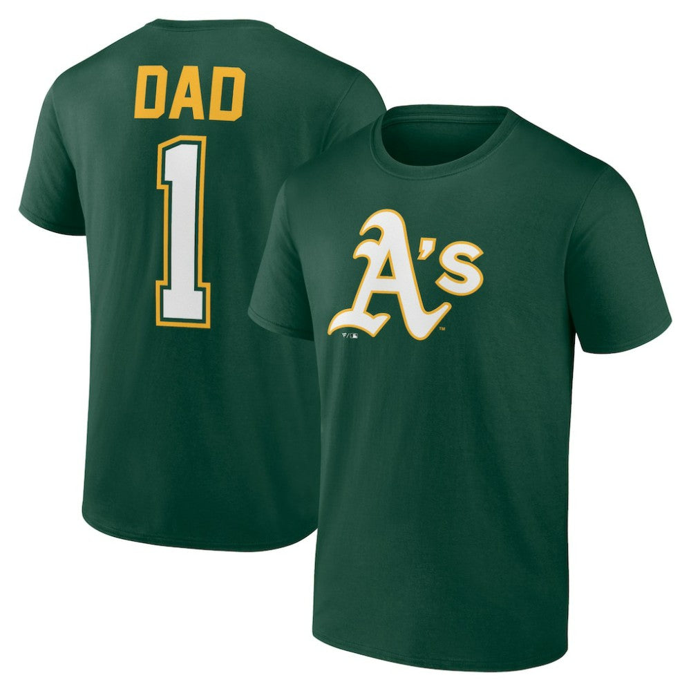 Athletics Father's Day #1 Dad T-Shirt - Green