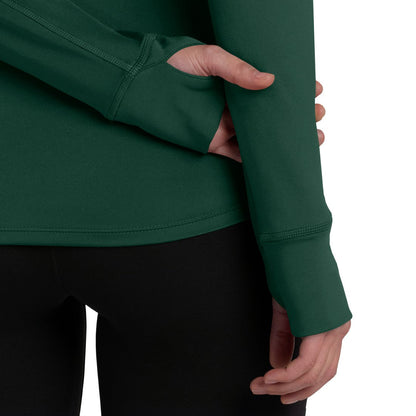 Green Bay Packers Women's Elements Raglan Quarter-Zip Jacket - Green for sale