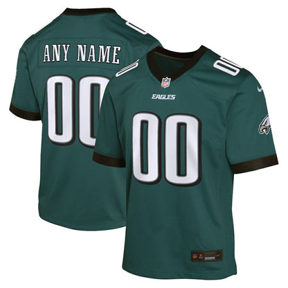 Philadelphia Eagles Youth Custom Game Jersey - Midnight Green | Nike outlet