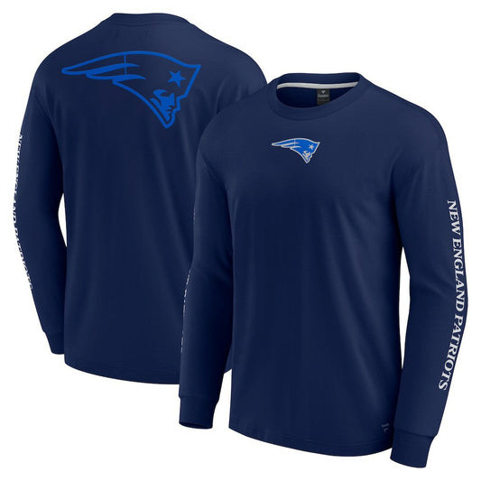 New England Patriots Unisex Elements Strive Long Sleeve T-Shirt - Navy cheap