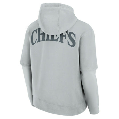 Kansas City Chiefs Unisex Elements Sleek Pullover Hoodie - Gray discount