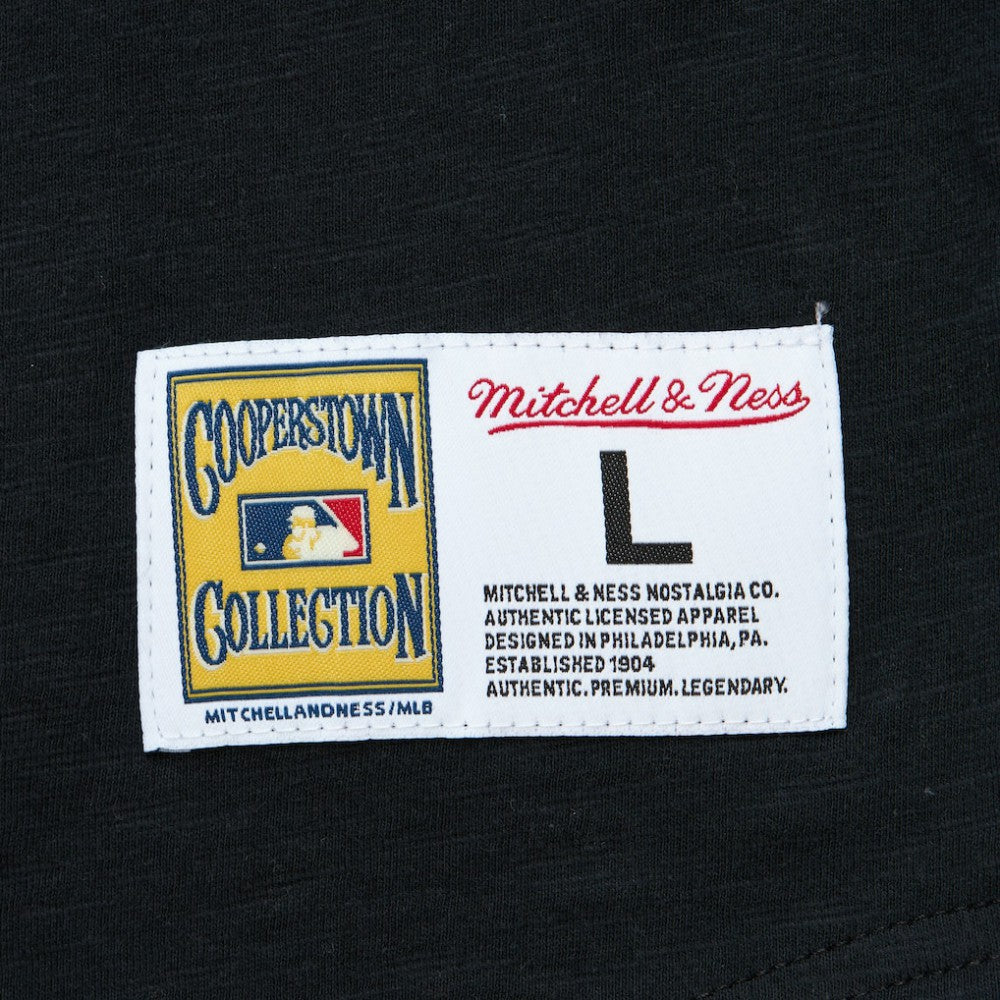 Baltimore Orioles Cooperstown Collection Legendary Raglan Slub Henley 3/4-Sleeve T-Shirt - Black | Mitchell & Ness