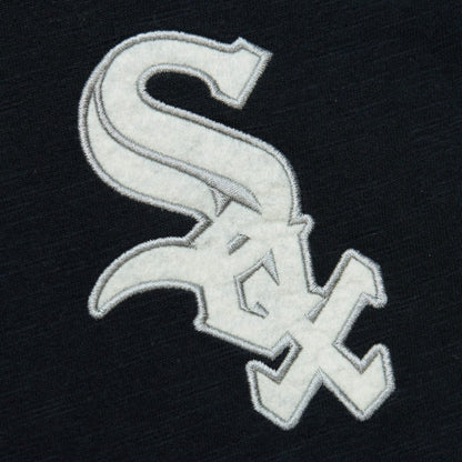 Chicago White Sox Cooperstown Collection Legendary Raglan Slub Henley 3/4-Sleeve T-Shirt - Black | Mitchell & Ness