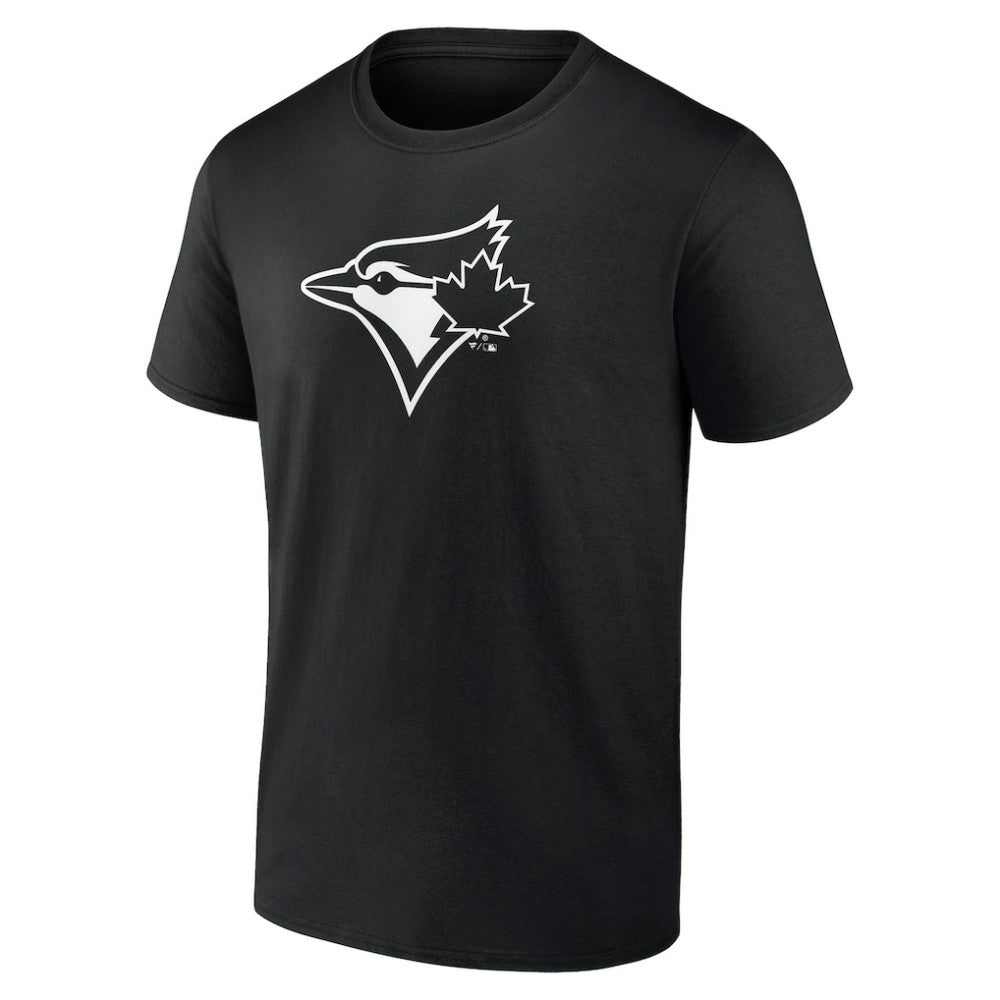 Toronto Blue Jays Monochrome Personalized Name & Number T-Shirt - Black