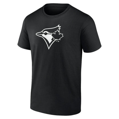Toronto Blue Jays Monochrome Personalized Name & Number T-Shirt - Black