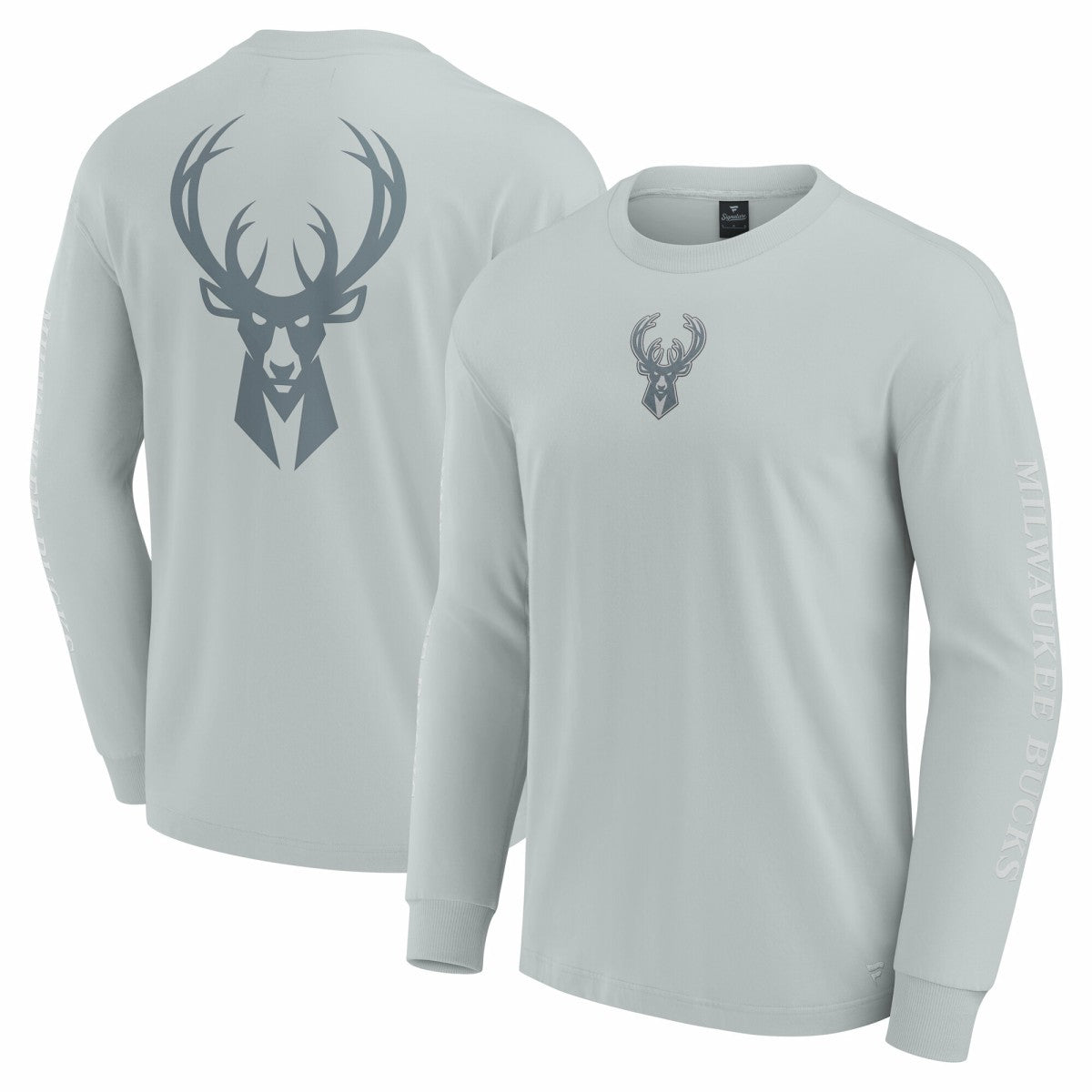 Milwaukee Bucks Elements Strive Long Sleeve T-Shirt  - Gray | Fanatics online