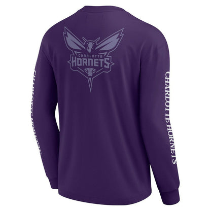 Charlotte Hornets Elements Strive Long Sleeve T-Shirt  - Purple | Fanatics shop
