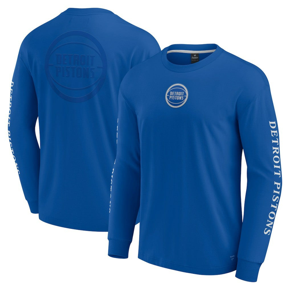 Detroit Pistons Elements Strive Long Sleeve T-Shirt  sale - Blue | Fanatics online