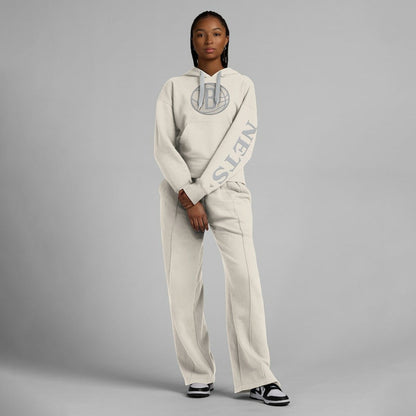 Brooklyn Nets Women's Elements Next Pullover Hoodie - Cream | Fanatics outlet
