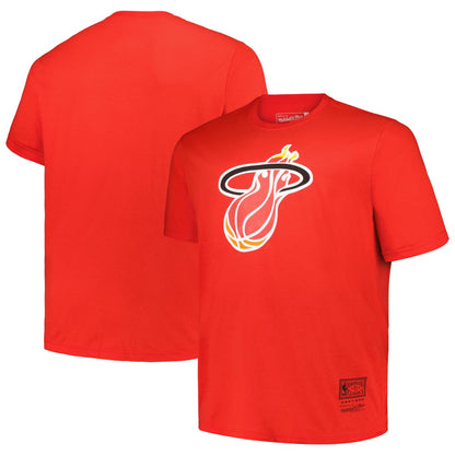 Miami Heat Big & Tall Hardwood Classics Vintage Logo T-Shirt - Red | Mitchell & Ness discount