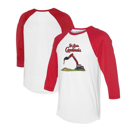 St. Louis Cardinals Tiny Turnip Unisex Excavator 3/4-Sleeve Raglan T-Shirt - White/Red