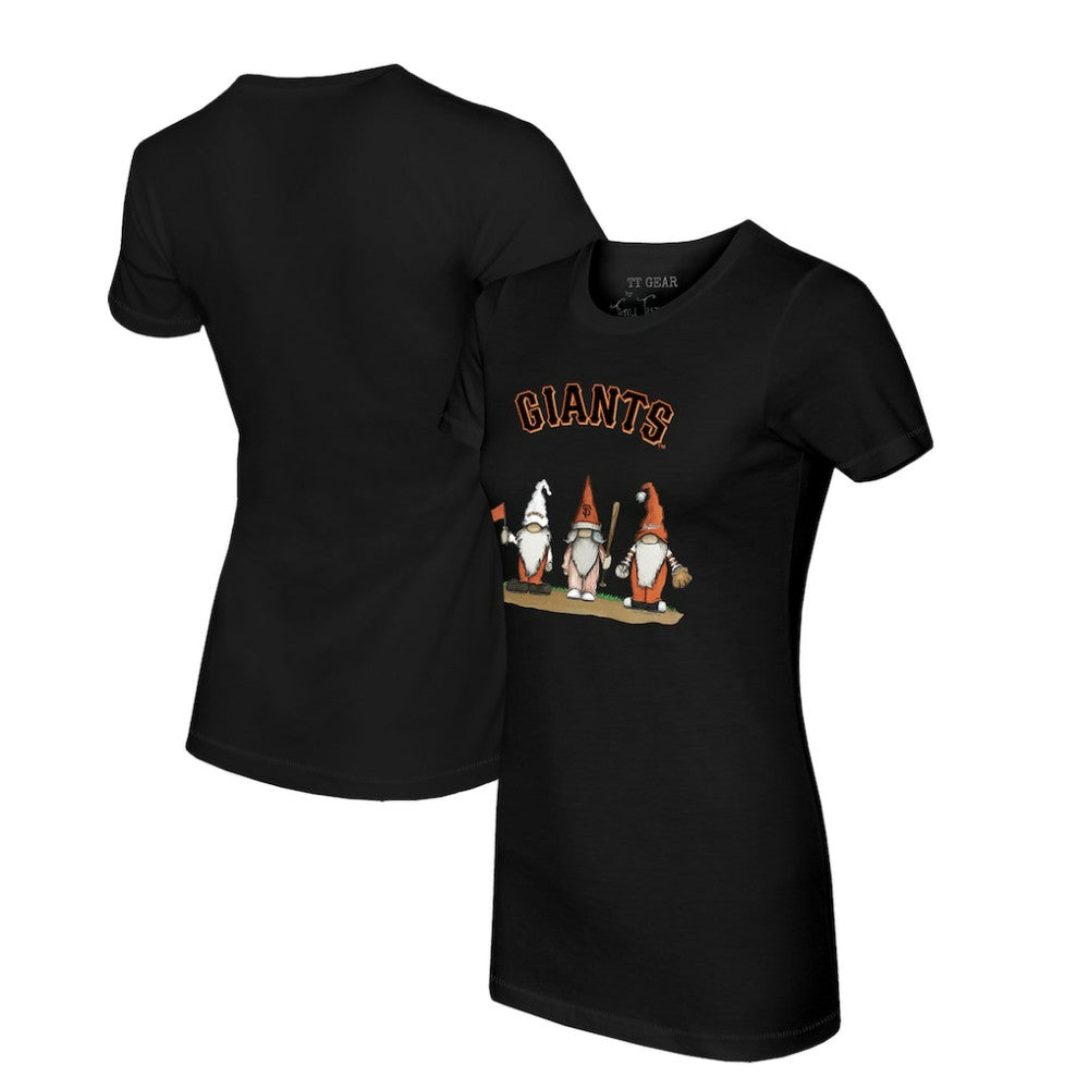 San Francisco Giants Tiny Turnip Women's Gnomes T-Shirt - Black