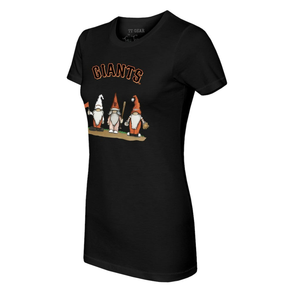 San Francisco Giants Tiny Turnip Women's Gnomes T-Shirt - Black