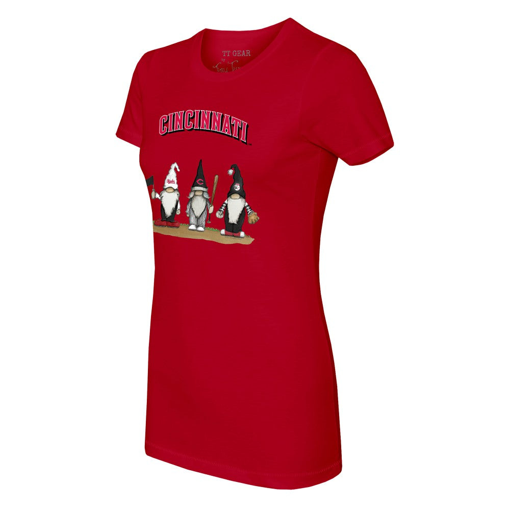Cincinnati Reds Tiny Turnip Women's Gnomes T-Shirt - Red