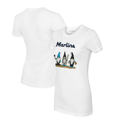 Miami Marlins Tiny Turnip Women's Gnomes T-Shirt - White