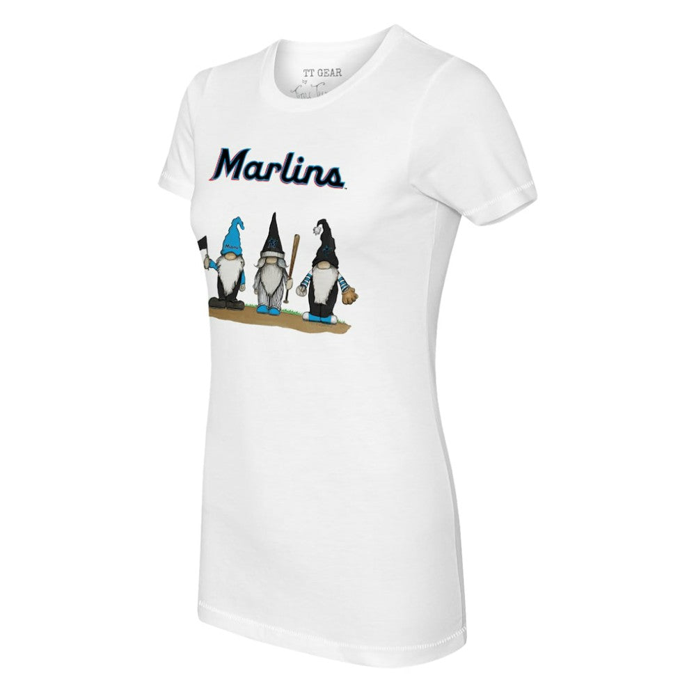 Miami Marlins Tiny Turnip Women's Gnomes T-Shirt - White