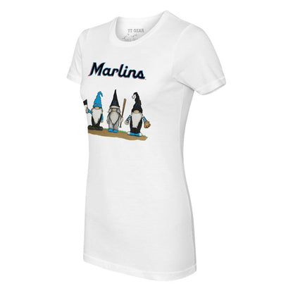 Miami Marlins Tiny Turnip Women's Gnomes T-Shirt - White
