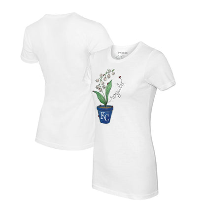 Kansas City Royals Tiny Turnip Women's Lilies & Ladybugs T-Shirt - White