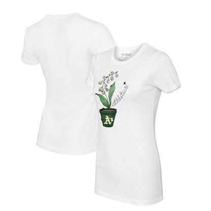 Athletics Tiny Turnip Women's Lilies & Ladybugs T-Shirt - White