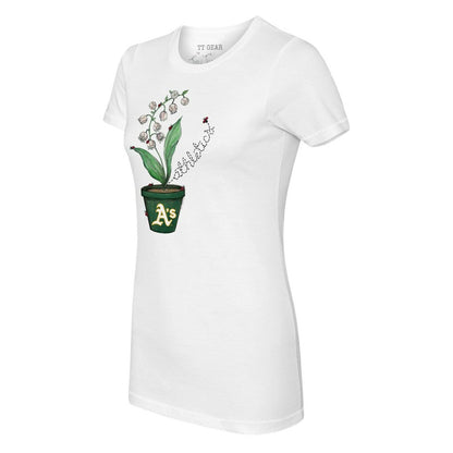 Athletics Tiny Turnip Women's Lilies & Ladybugs T-Shirt - White