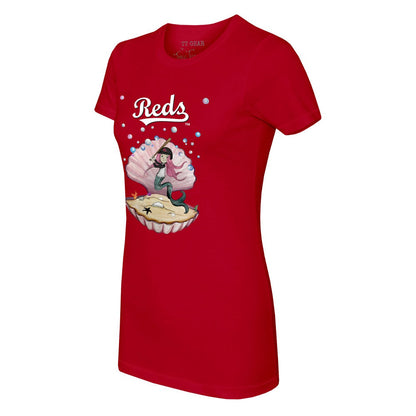 Cincinnati Reds Tiny Turnip Women's Mermaid T-Shirt - Red
