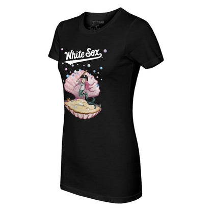 Chicago White Sox Tiny Turnip Women's Mermaid T-Shirt - Black