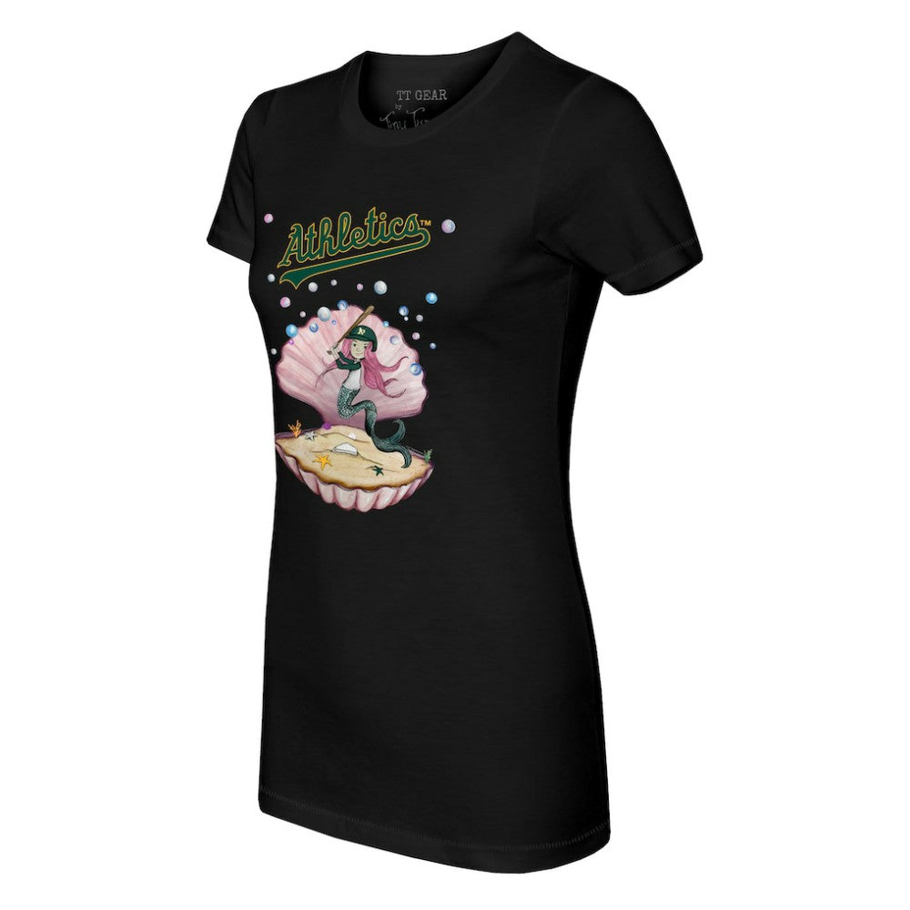 Athletics Tiny Turnip Women's Mermaid T-Shirt - Black