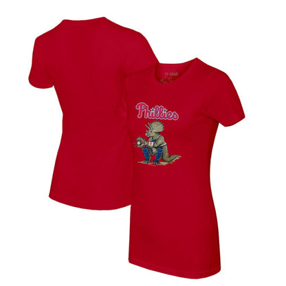 Philadelphia Phillies Tiny Turnip Women's Triceratops T-Shirt - Red