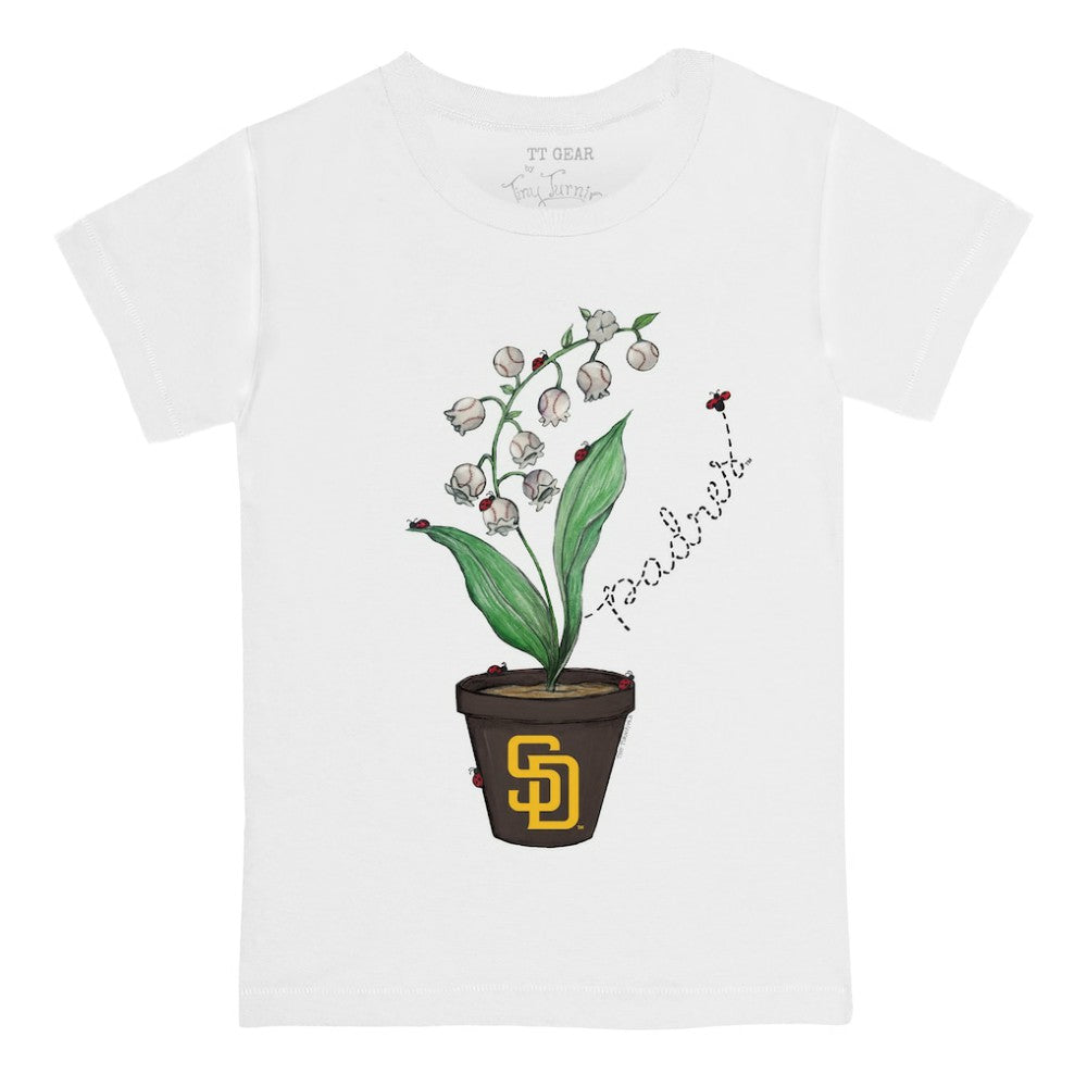 San Diego Padres Tiny Turnip Youth Lilies & Ladybugs T-Shirt - White