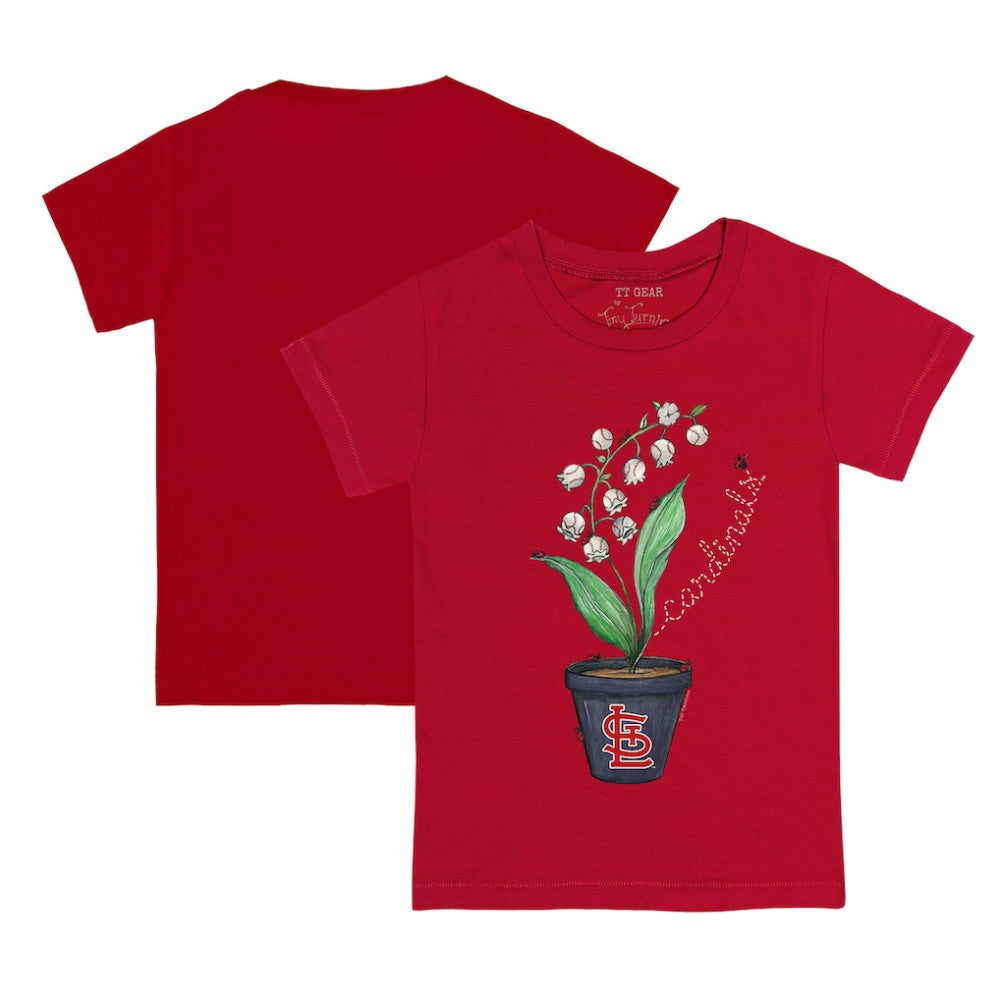 St. Louis Cardinals Tiny Turnip Youth Lilies & Ladybugs T-Shirt - Red